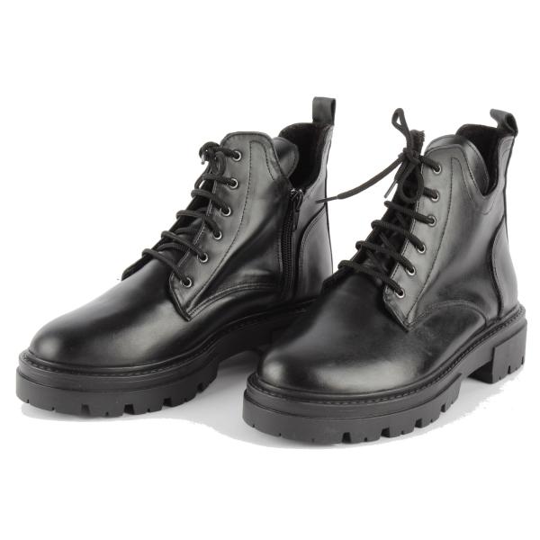 Bottine Cuir Noir Aubrey