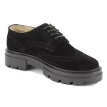 Derbie Femme Haley Noir Daim