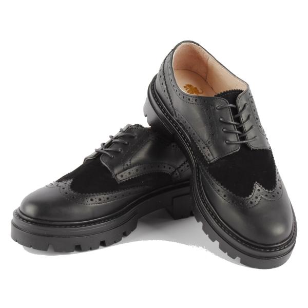 Derbie Femme Lenny Noir Cuir