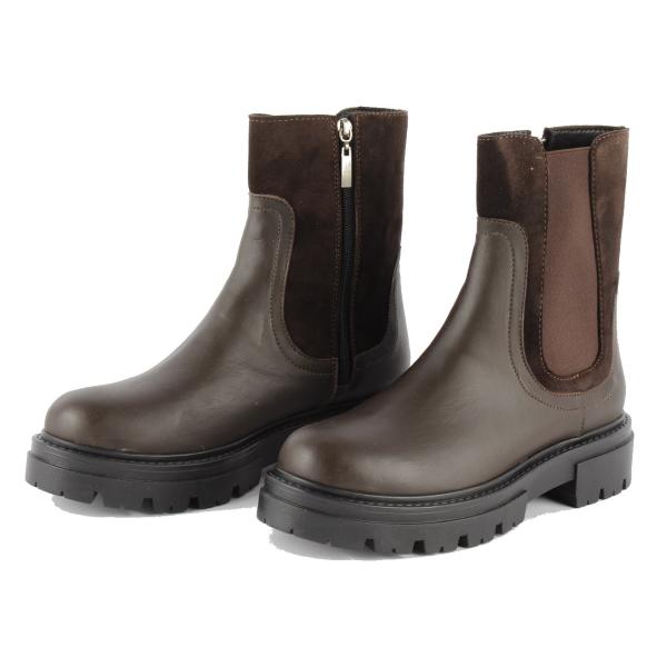 Bottine Femme Cuir Marron Lima