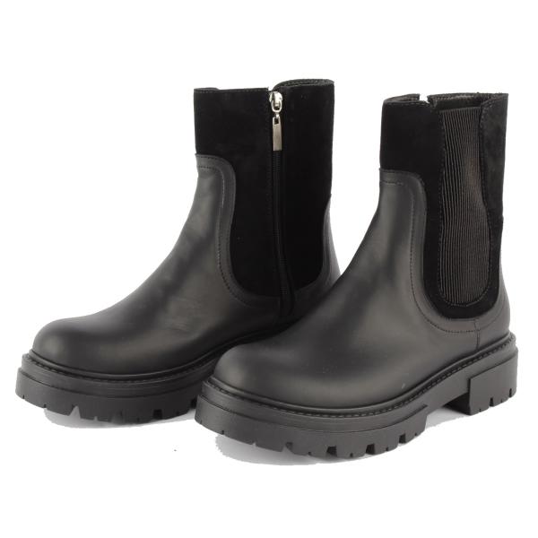Bottine Femme Cuir Noir Ollie