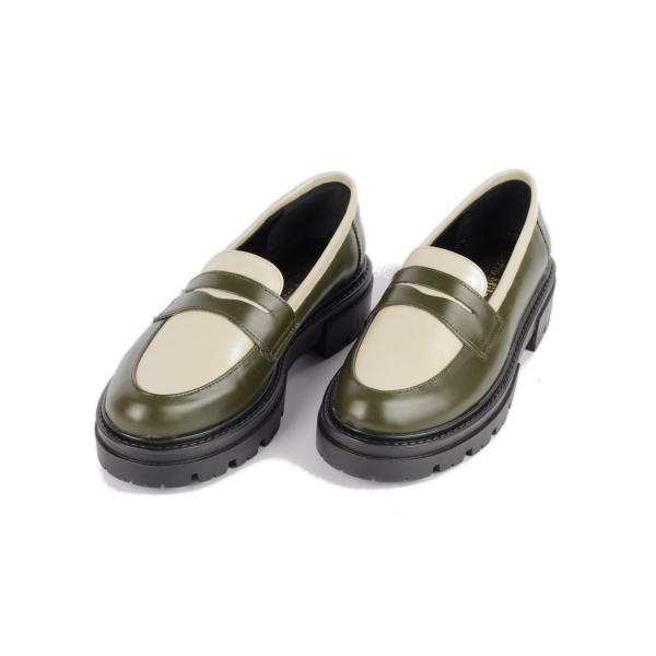 Poppy Vert/Beige Cuir