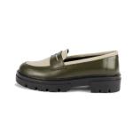 Poppy Vert/Beige Cuir