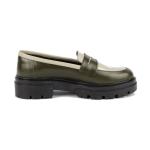 Poppy Vert/Beige Cuir